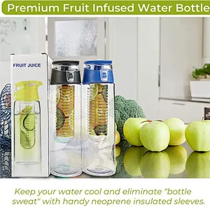 high quality custom portable large eco friendly   infuser  plastic fruit water bottle for men