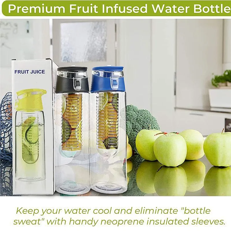 high quality custom portable large eco friendly   infuser  plastic fruit water bottle for men