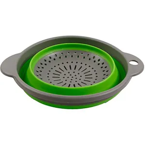 Hot sale light environmentally friendly food grade materials Fruit vegetable drain basket kitchen foldable silicone strainer