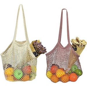 2020  expandable strong cotton mesh  bags for  men/women/kids