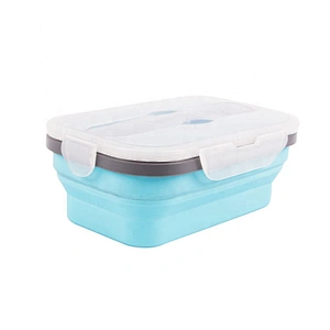 Microwaveable Food Grade Portable Silicone Foldable Lunch Box