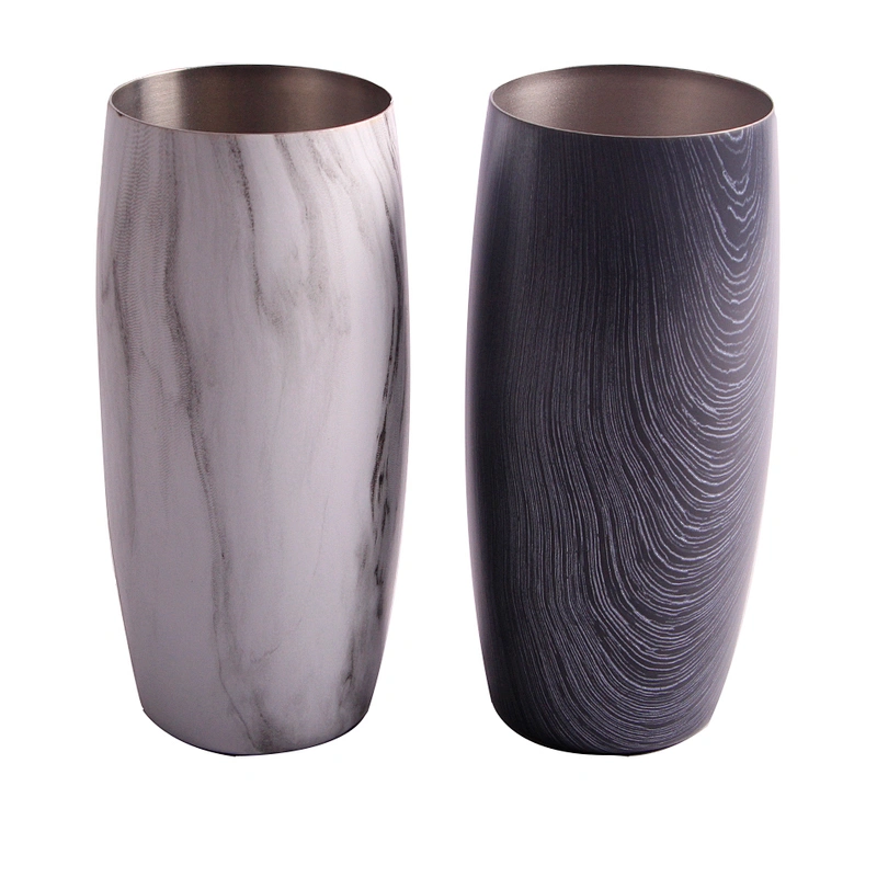 Wholesale Unbreakable 304 vacuum Stainless Steel Stemless Wine Glasses