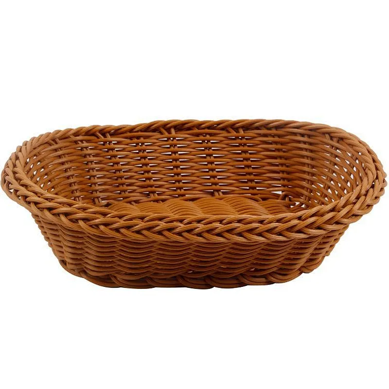 Wholesale eco-friendly PP  rattan material weaving storage basket round  for kitchen