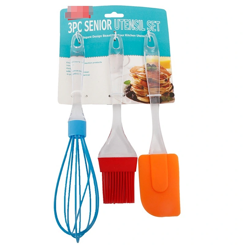 Union Source kitchen accessories pastry non-stick plastic egg beater silicone baking cooking tool sets