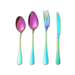 304 Stainless steel cutlery steak knife and fork spoon set