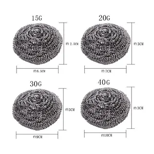 Unionsource 6pc Stainless Steel Cleaning Ball/Dish Bowl Stainless Steel Scrubber Metal Sponge Scrubbers