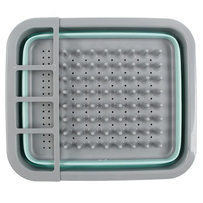 Union Source kitchen collapsible folding plastic over sink organizer  tableware dinnerware plate dish drying rack