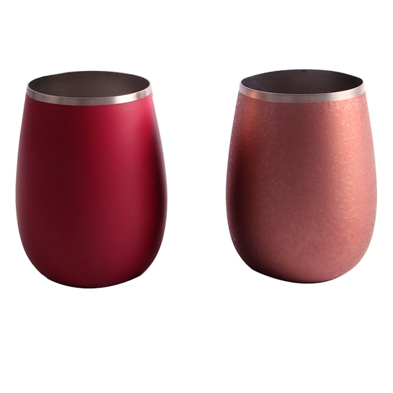 Double walled stainless steel coffee insulated wine tumbler