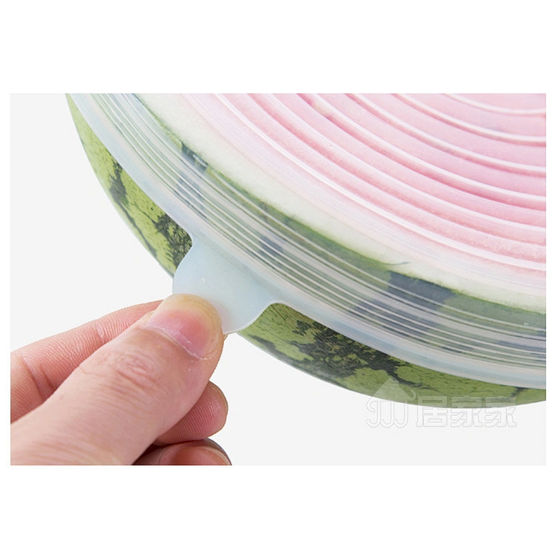 Kitchenware Soft 6pcs Silicon rubber Lid stretch set for bowl