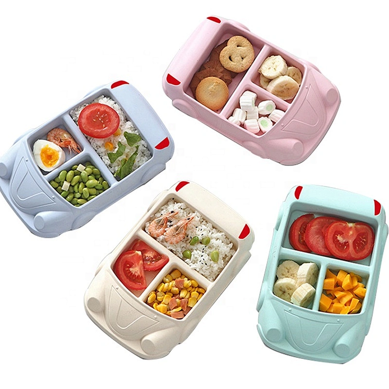 Approved PLA material  Baby Food Divided Kids Dinner Plate Set