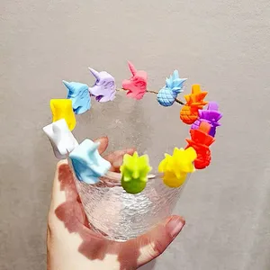 Union Source Fashionable Min colorful party silicone wine glass marker