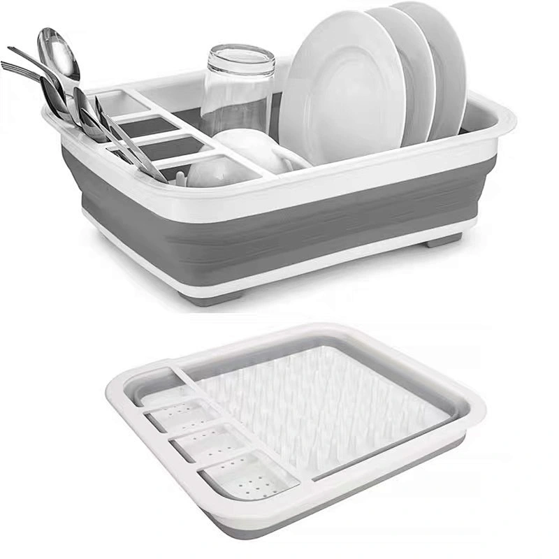 Union Source kitchen collapsible folding plastic over sink organizer  tableware dinnerware plate dish drying rack