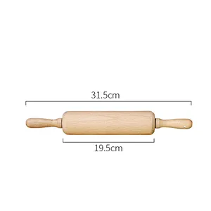 Union Source Different Size Dough Roller Baking Tools Kids Wooden Rolling Pin