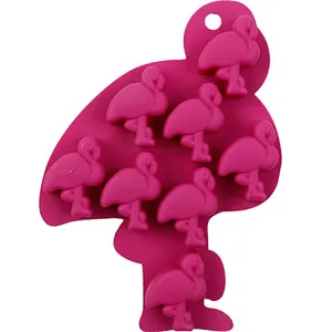 2020 new professional silicone home kitchen Flamingo shape icecream molds ice cube mould