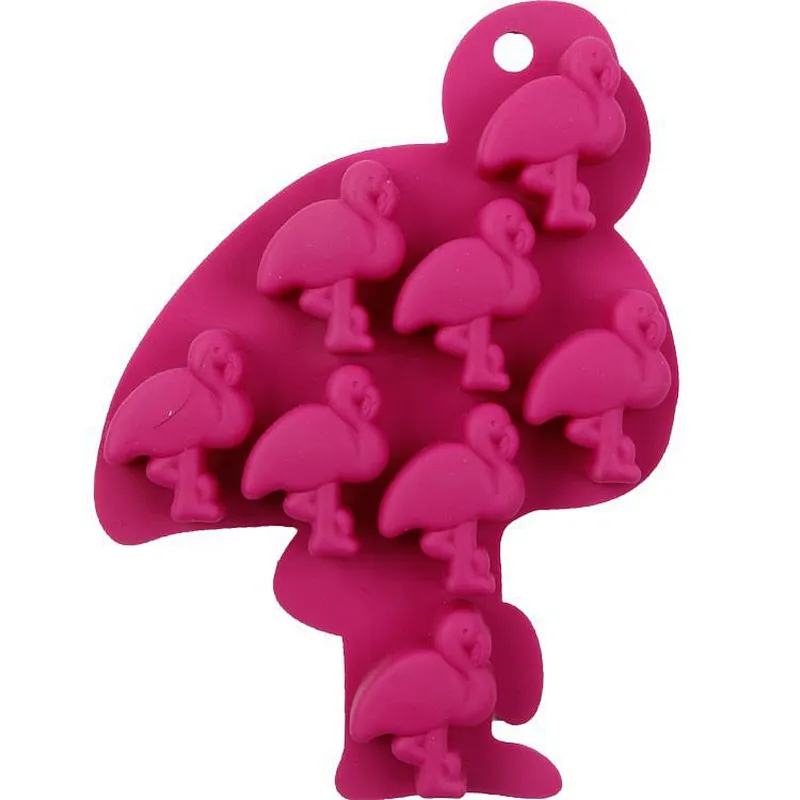 2020 new professional silicone home kitchen Flamingo shape icecream molds ice cube mould