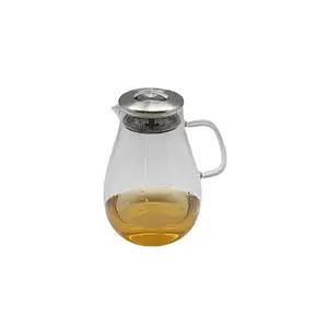 Sellers Union Hot selling promotional chinese transparent thermal glass kettle tea coffee pot teapot with handgrip