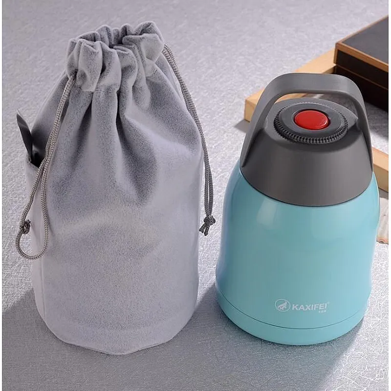 Wholesale Sales 600ML Stainless Steel Food Snack Containers Porridge Barrel Eco-Friendly Braising Pot Leak Proof with Cloth bag