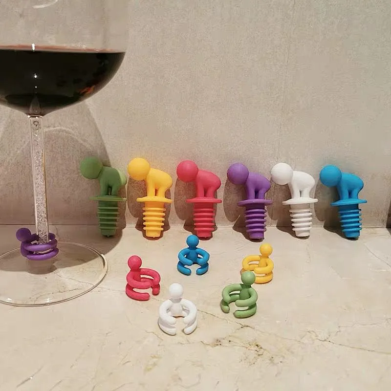 Union Source Fashionable Min colorful party silicone wine glass marker