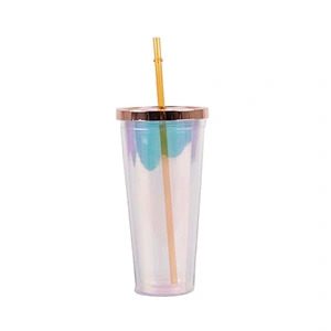 Wholesale Popular  Portable 650ml Double Wall Plastic Water Bottle  For Sports