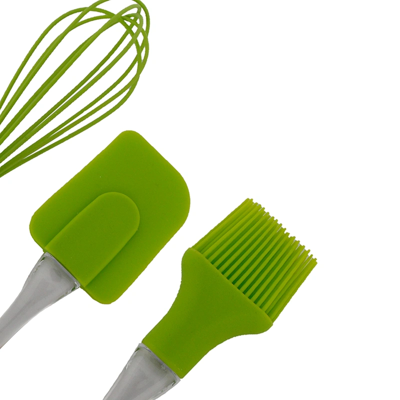 high quality practical non-stick silicone stainless steel cake kitchen egg whisk baking cooking tool sets
