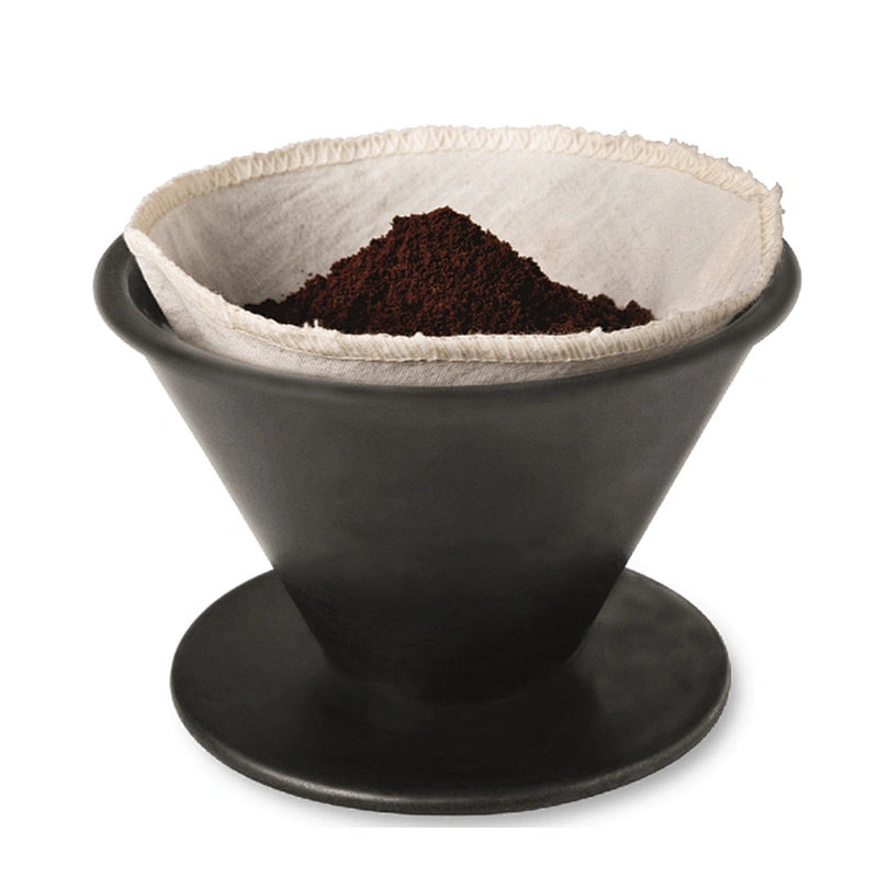 Hot selling reusable natural organic cotton kitchen fine foldable coffee brewing filter strainer