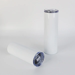 21 New Product 16oz/480ml Double Wall Stainless Steel Coffee Bottle Sublimation Skinny Tumbler Cups With Straw And Lid