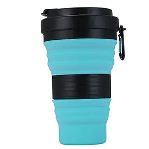 Union Source Wholesale Modern Eco-Friendly 550ml Yiwu Agent Collapsible Cups Silicone Coffee Mug Cups