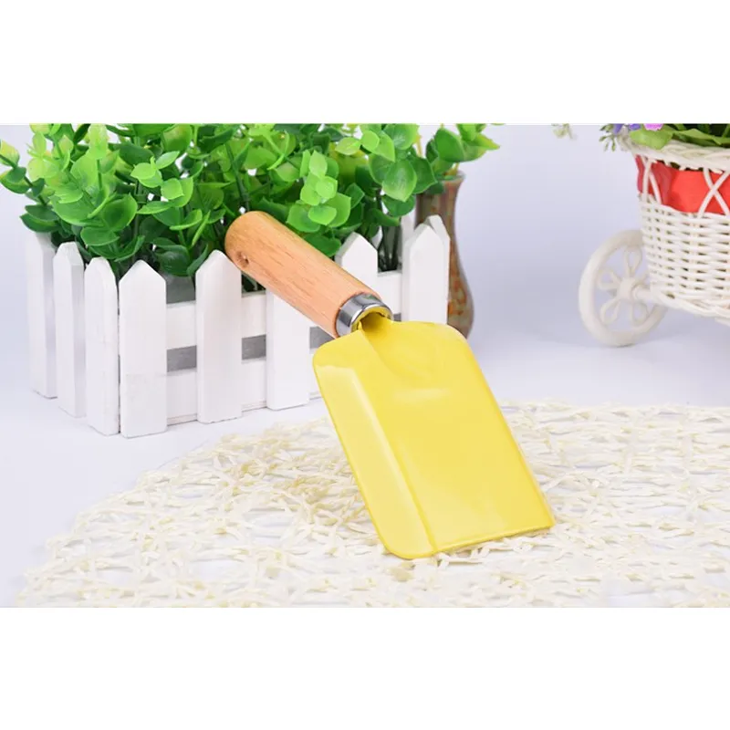 Russia Market  colorful safe kid mini toys garden beach sand scoop kids trowel shovel tool set with wooden handle