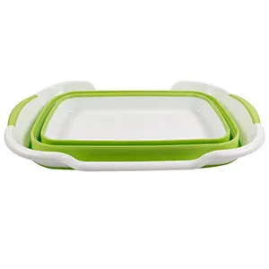 Union Source Large washing clothing plastic folding collapsable dirty storage laundry  basket