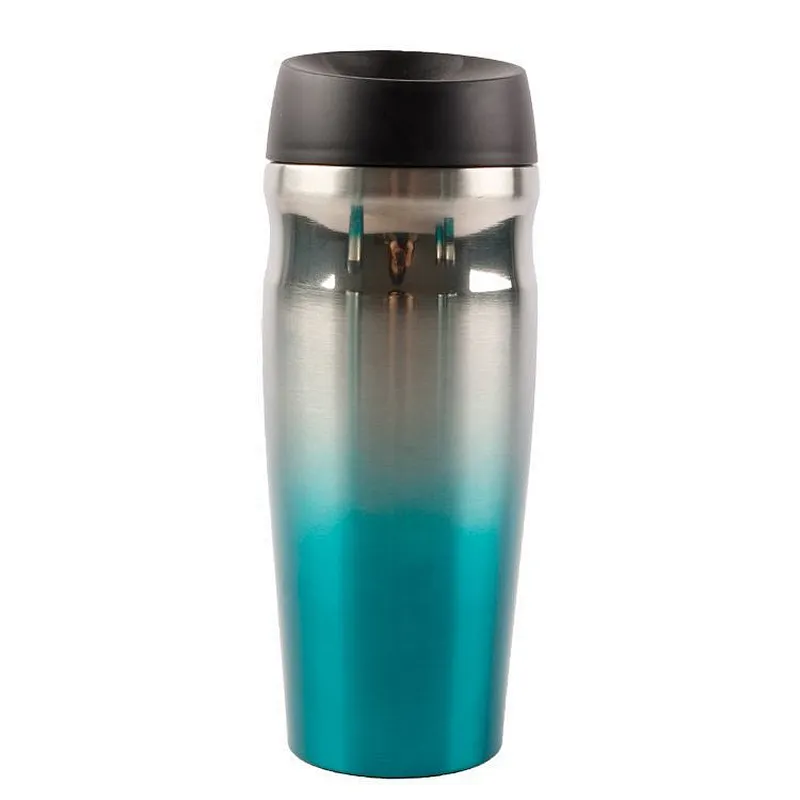 Custom 400ml portable flask sport double wall insulated stainless steel coffee cup with lid