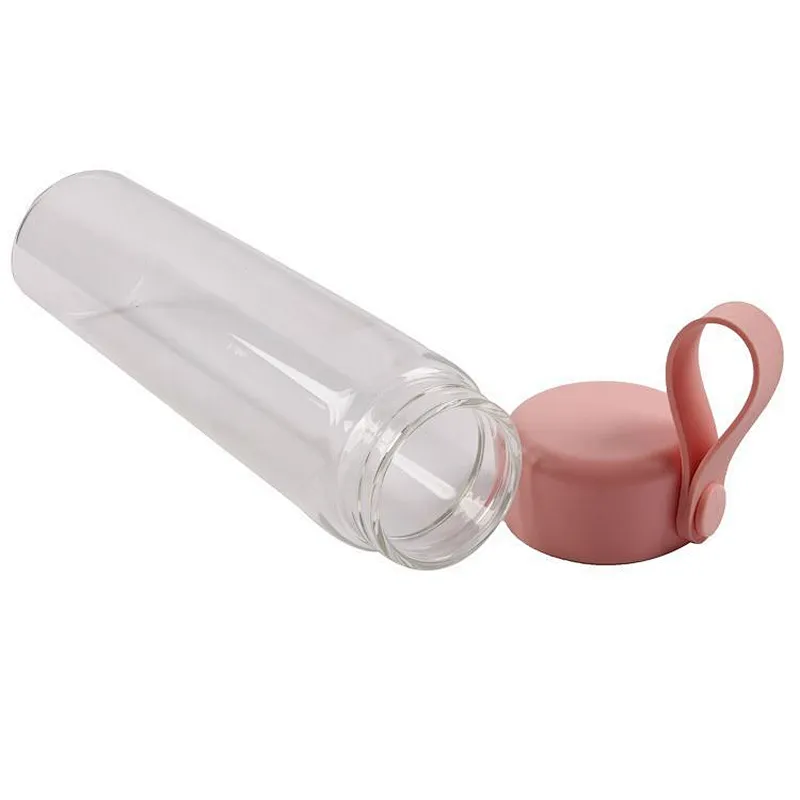 wholesale 400ml straight body best selling portable clear glass tea mug for home