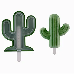 Hot sell Eco-Friendly stocked home kitchen cactus shape ice cream cube molds tray