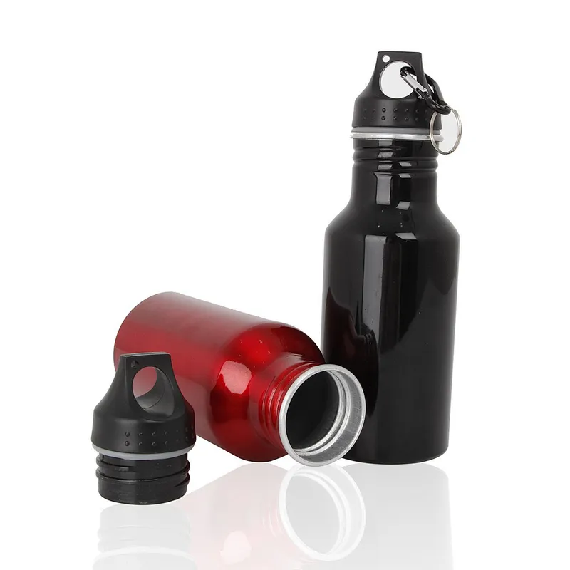 Eco Friendly 600ml Large Diameter Portable Single Layer Aluminum Outdoor Sports Drink Water Bottle With Lid