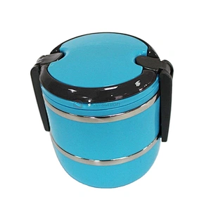 Chinese Factory Direct Sales 2 Layer 2 Compartment Microwave Food Container Stainless Steel Lunch Box