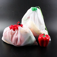 Fruit and Vegetable Reusable Eco Friendly Strong Drawstring Mesh Produce Bag