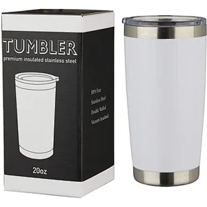 20oz Double Wall Stainless Steel Water Bottle Sublimation Tumbler Cups With Lid
