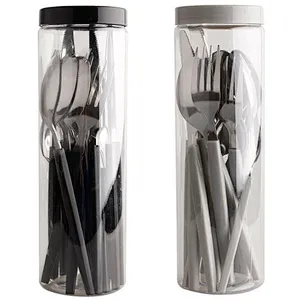High quality Spoon Fork Knife flatware 4pc kitchen dinner serving utensils travel Stainless Steel Cutlery Set