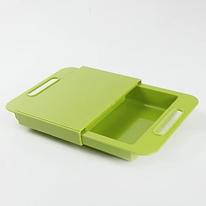 PP kitchen plastic chopping Cutting Board with colander