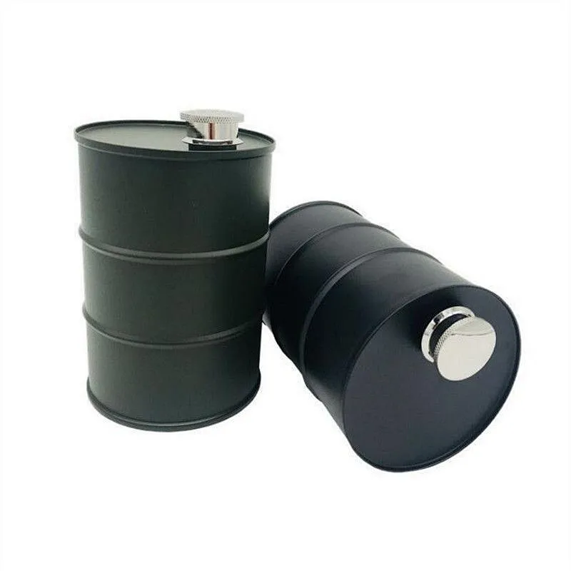 730ml leak proof easy carry oil drum shape kettle portable stainless steel vacuum bottle