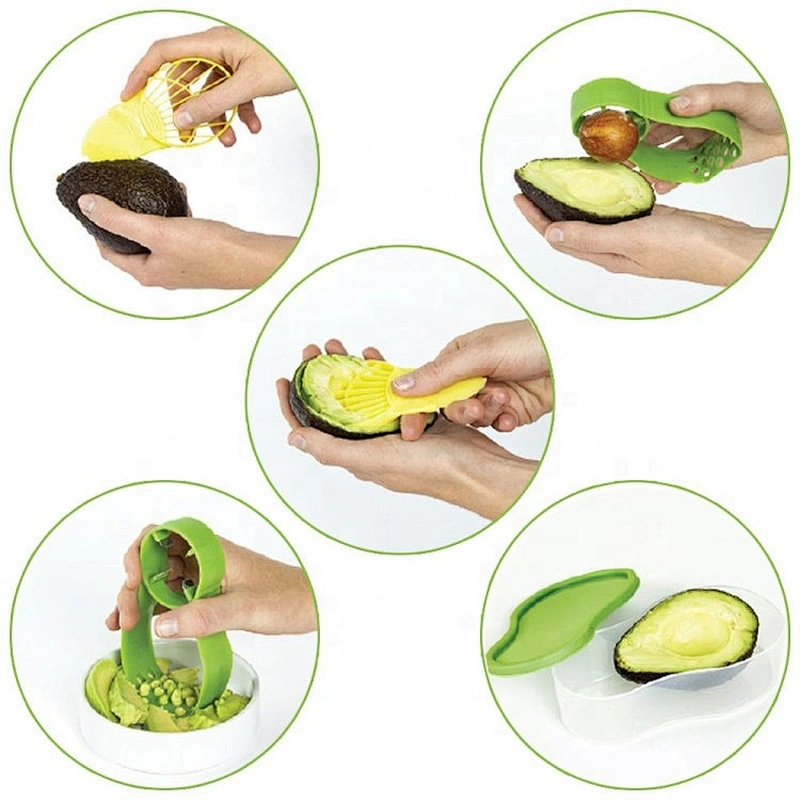 Avocado Slicer 3 in 1 Tool Set Avocado Saver box Slicer tool set