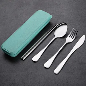 Union Source wholesale Silver Modern Elegant household  stainless steel fork knife spoon set for kitchen