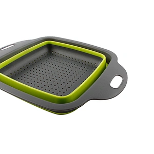 Union Source Food-Grade kitchen  2 Pack Folding silicone collapsible colander