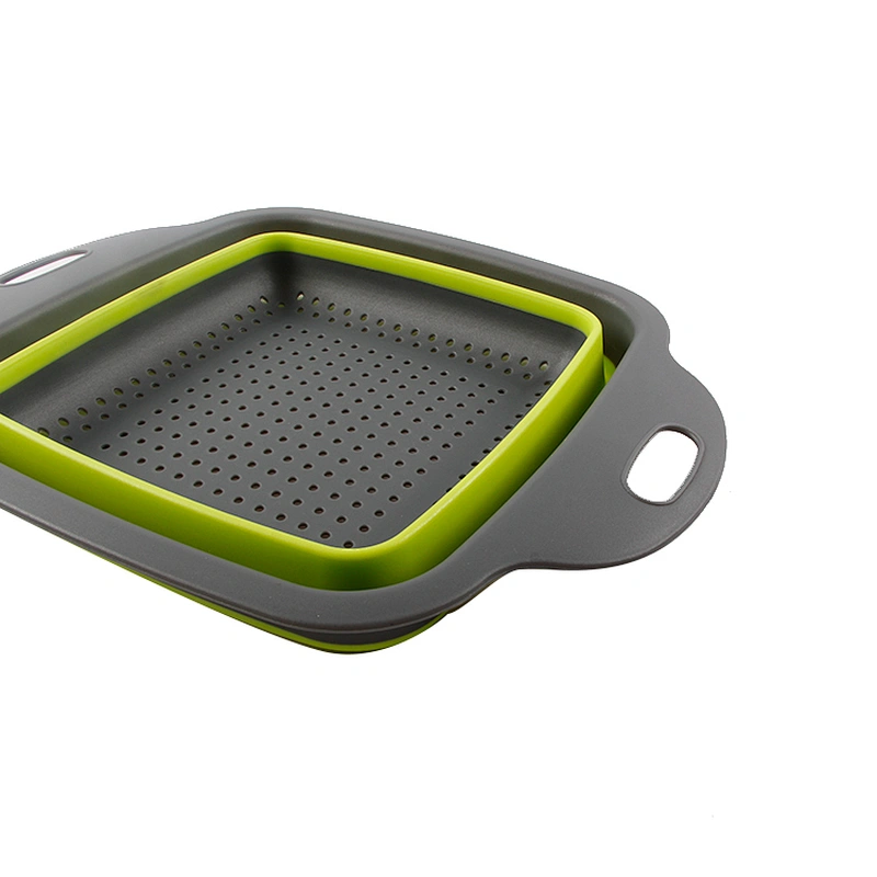 Union Source Food-Grade kitchen  2 Pack Folding silicone collapsible colander