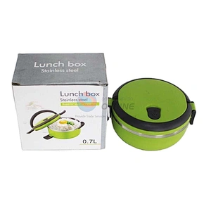 High Quality Protable Plastic Round Bento Box Insulate Food Container Leak Proof Lunch Box For Outdoor