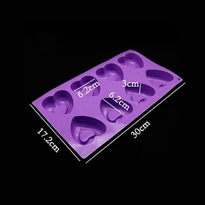Eco-friendly heart shape silicone pc couple chocolate mould