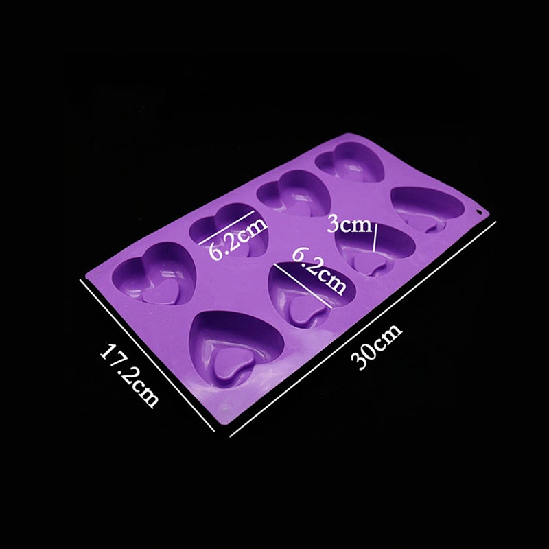 Eco-friendly heart shape silicone pc couple chocolate mould