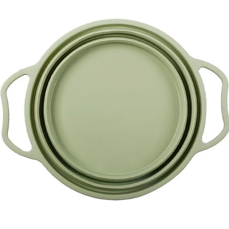 Union Source Collapsible Kitchen Drain Silicone Colander & Strainers Foldable Storage Basket