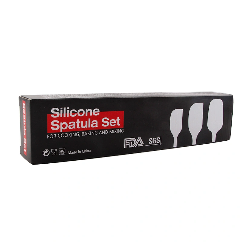 Heat Resistant Non-Stick Baking Utensils Silicone Spatula Set with Strong Stainless Steel Core