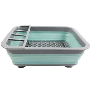 Union Source kitchen collapsible folding plastic over sink organizer  tableware dinnerware plate dish drying rack