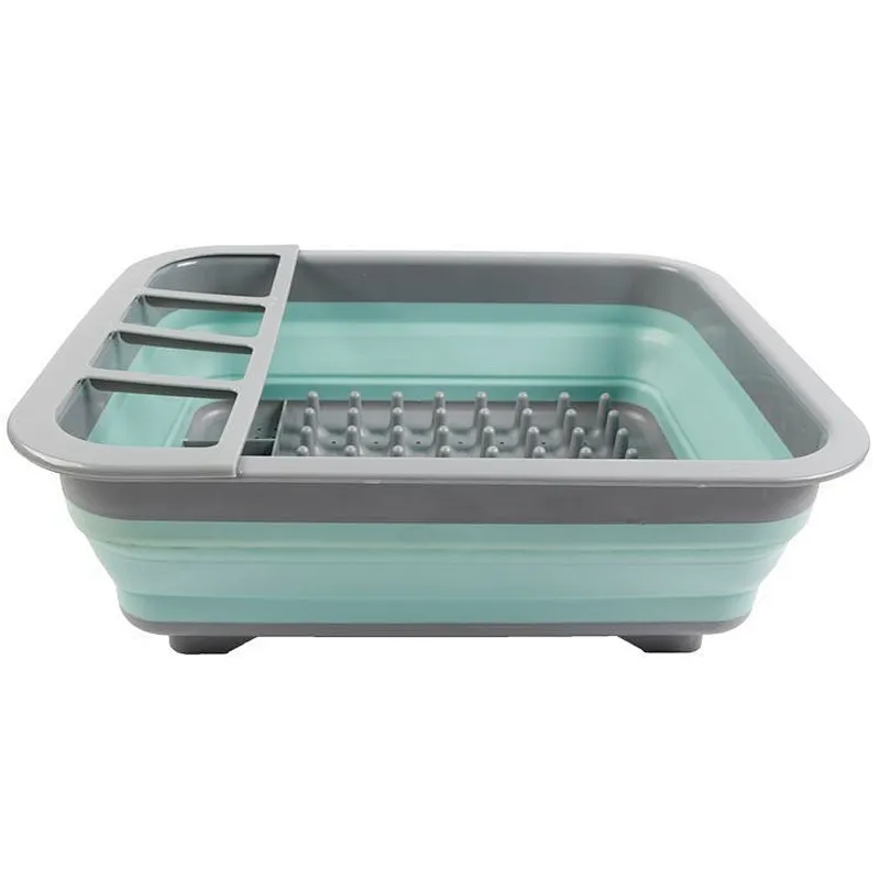 Union Source kitchen collapsible folding plastic over sink organizer  tableware dinnerware plate dish drying rack
